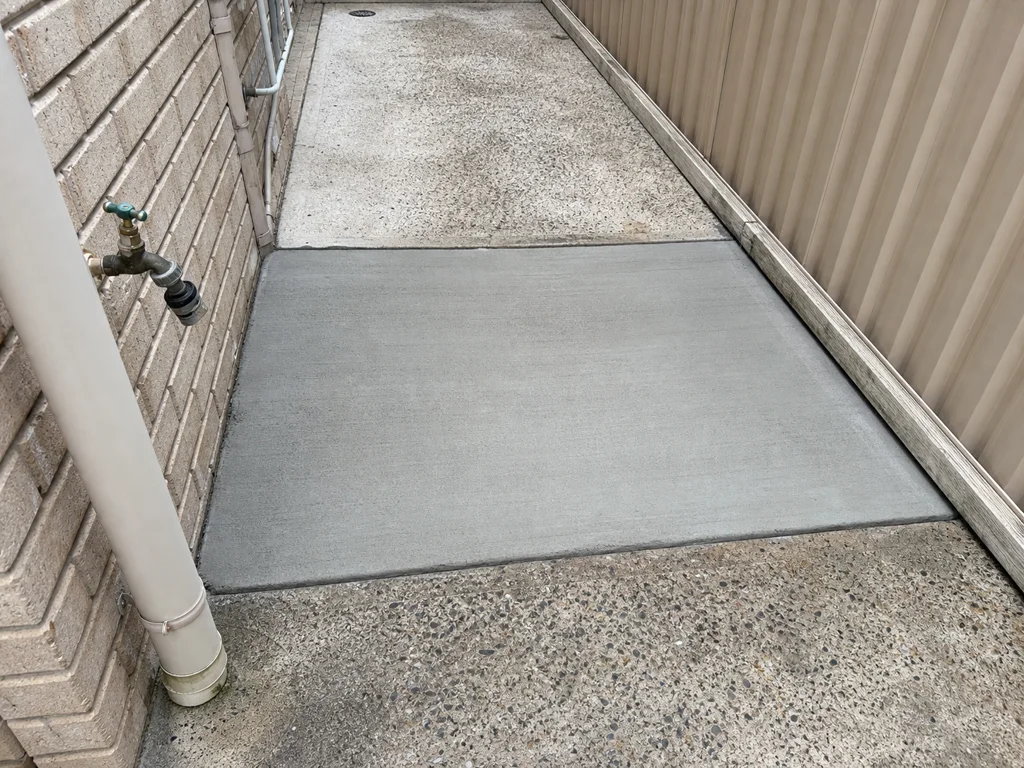 Completed localised concrete path repair