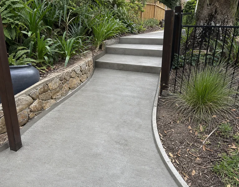Concrete pathway and stairs